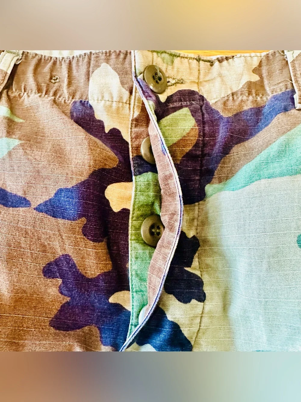 VTG Y2K US Army Woodland BDU Camouflage Cargo Pants M Streetware